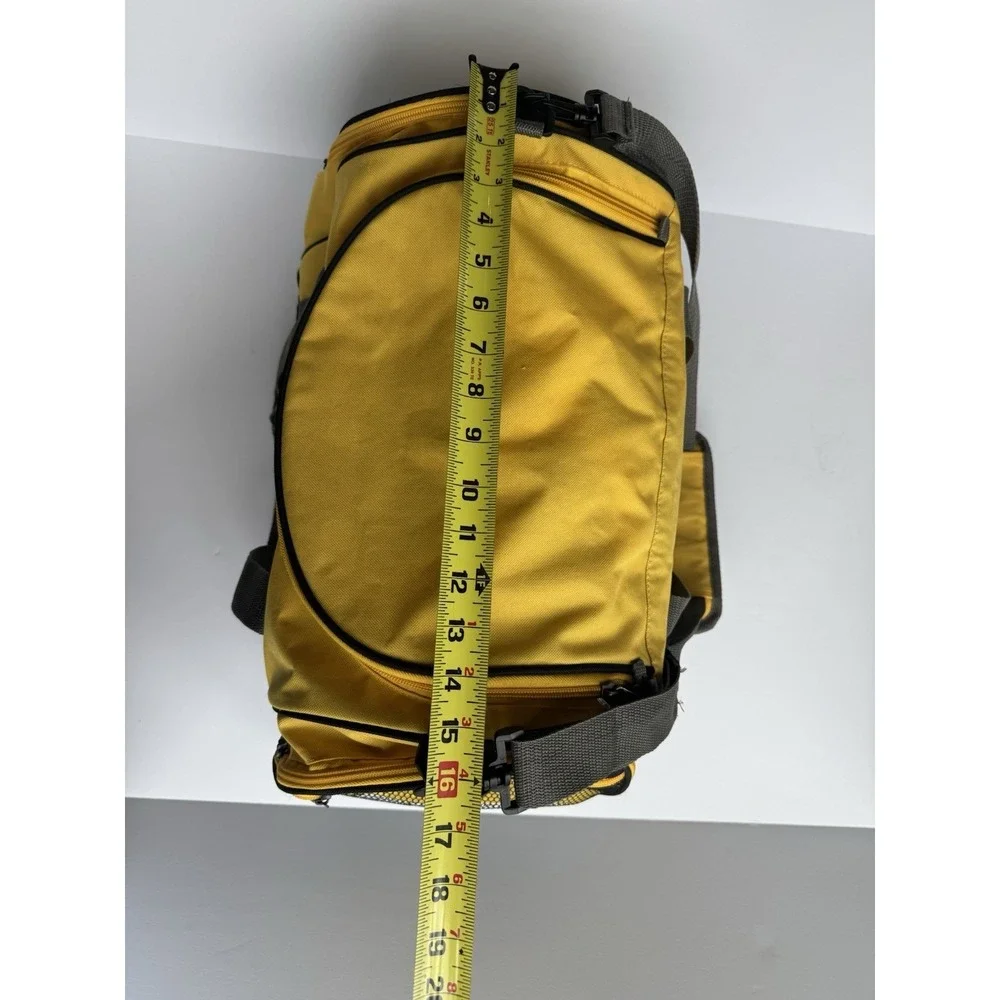CAT Caterpillar Yellow Black Duffel Gym Bag Travel Weekender  16
